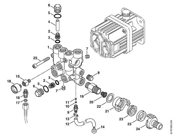 Blocco valvole Idropulitrice a benzina (RB) RB 302 della marca STIHL