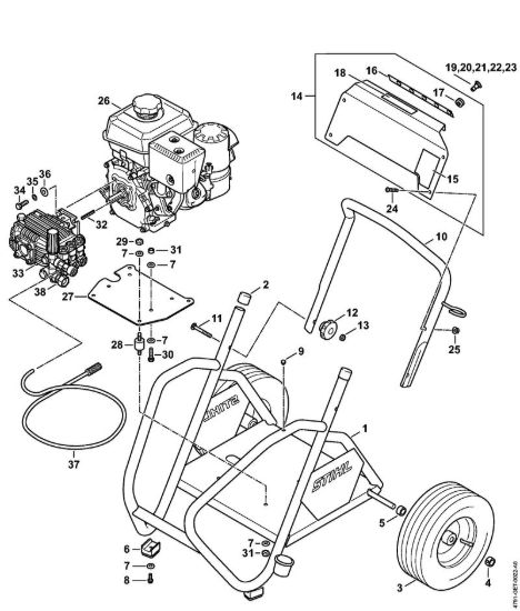 Carrello Idropulitrice a benzina (RB) RB 600 della marca STIHL