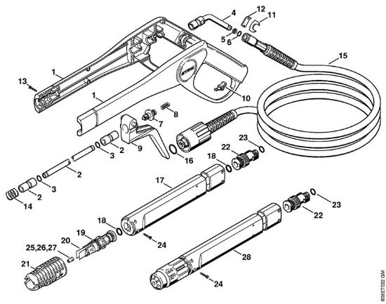 Pistola, tubo nebulizzatore Idropulitrice elettrica (RE) RE 101 K della marca STIHL