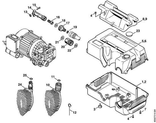 Cappottatura Idropulitrice elettrica (RE) RE 102 K della marca STIHL