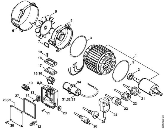 Elettromotore Idropulitrice elettrica (RE) RE 102 K USA della marca STIHL