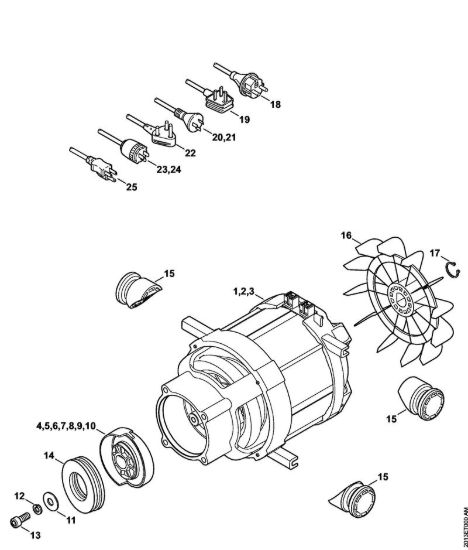 Elettromotore, Cavo di collegamento Idropulitrice elettrica (RE) RE 109 della marca STIHL