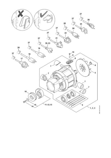 Picture of Elettromotore, Cavo di collegamento RE 110
