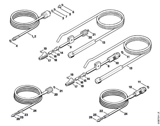 Attrezzi, accessorio a richiesta Idropulitrice elettrica (RE) RE 110 K della marca STIHL