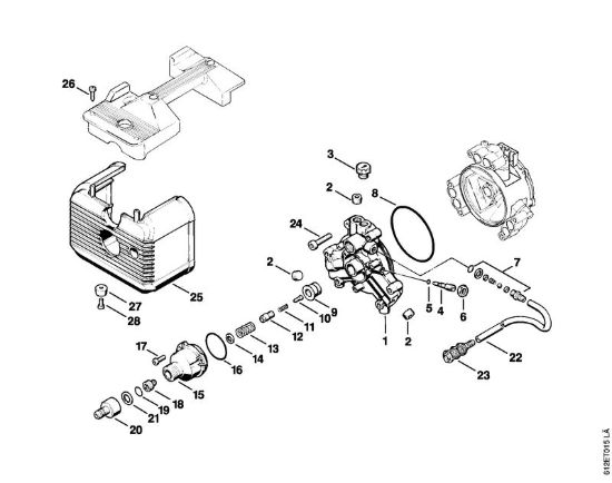 Coperchio pompa RE 100 K Idropulitrice elettrica (RE) RE 110 K della marca STIHL