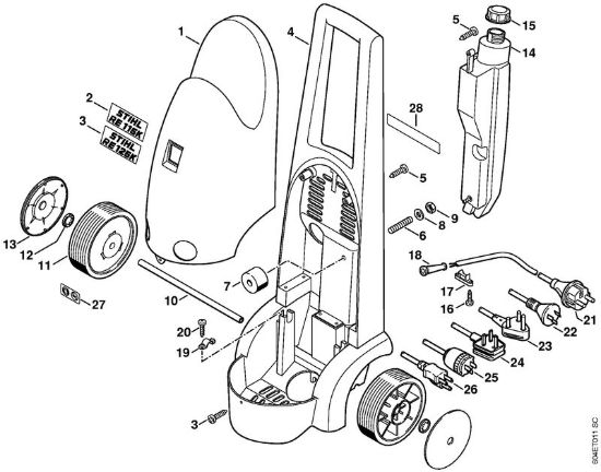 Cappottatura Idropulitrice elettrica (RE) RE 115 K della marca STIHL