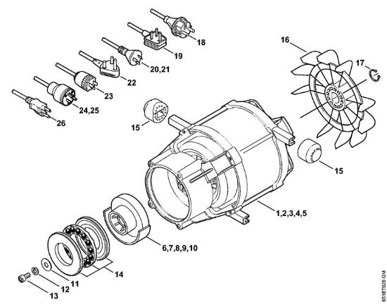 Elettromotore, Cavo di collegamento Idropulitrice elettrica (RE) RE 118 della marca STIHL