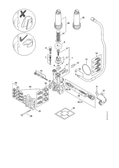 Picture of Pompa, blocco valvole RE 130 PLUS
