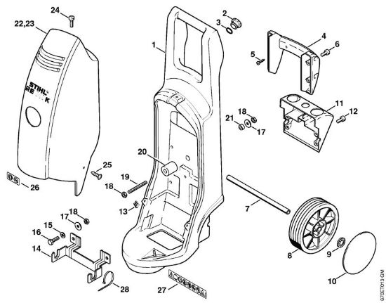 Carrello, cappottatura Idropulitrice elettrica (RE) RE 161 K PLUS della marca STIHL