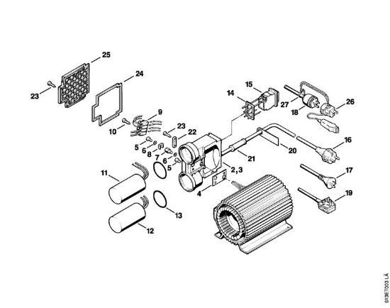 Scatola interruttore RE 220 K, 240 K Idropulitrice elettrica (RE) RE 220 K della marca STIHL