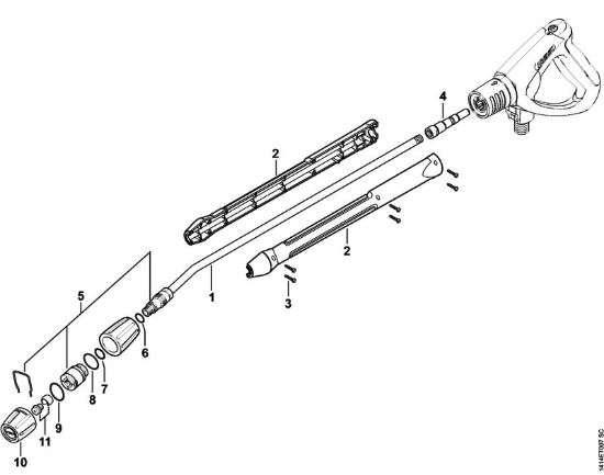 Tubo spruzzatore Idropulitrice elettrica (RE) RE 230 della marca STIHL