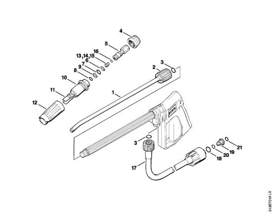 Tubo spruzzatore Idropulitrice elettrica (RE) RE 240 K della marca STIHL