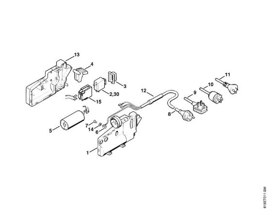 Scatola interruttore Idropulitrice elettrica (RE) RE 260 K della marca STIHL
