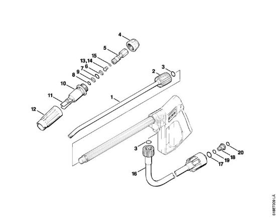 Tubo spruzzatore Idropulitrice elettrica (RE) RE 260 K della marca STIHL