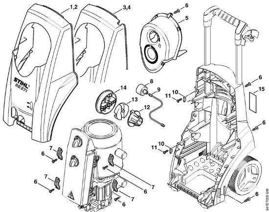 Cappottatura Idropulitrice elettrica (RE) RE 271 PLUS della marca STIHL