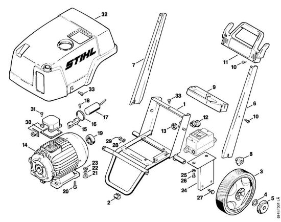 Elettromotore, carrello Idropulitrice elettrica (RE) RE 300 K della marca STIHL