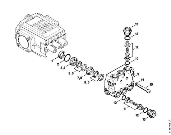 Blocco valvole Idropulitrice elettrica (RE) RE 330 K della marca STIHL