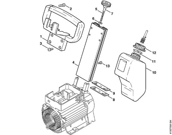 Manico tubolare, serbatoio Idropulitrice elettrica (RE) RE 340 K della marca STIHL
