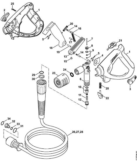 Pistola, tubo flessibile alta pressione Idropulitrice elettrica (RE) RE 361 PLUS della marca STIHL