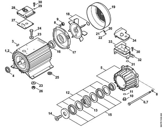 Elettromotore, Corpo propulsore Idropulitrice elettrica (RE) RE 362 della marca STIHL