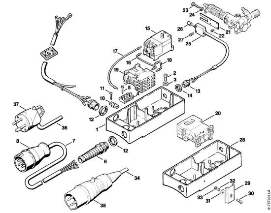 Interruttore RE 400 K, RE 401 K Idropulitrice elettrica (RE) RE 401 K della marca STIHL