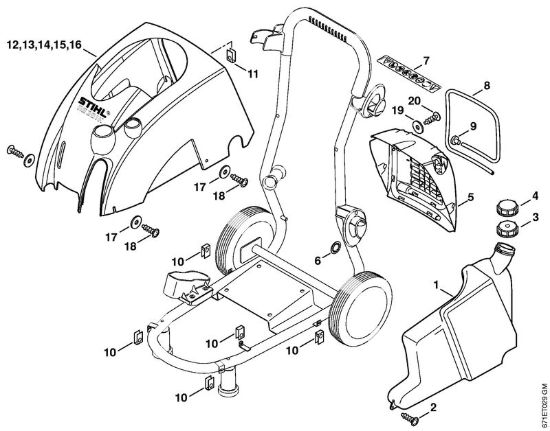 Serbatoio, Cappottatura Idropulitrice elettrica (RE) RE 461 della marca STIHL
