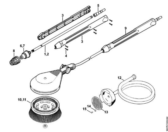 Ugello rotore, spazzola di lavaggio rotativa, tubo flessibiledi aspirazione Idropulitrice elettrica (RE) RE 462 PLUS della marca STIHL