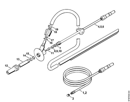 Corredo di pulizia tubo, Dispositivo per getto di sabbia a umido Idropulitrice elettrica (RE) RE 471 PLUS della marca STIHL