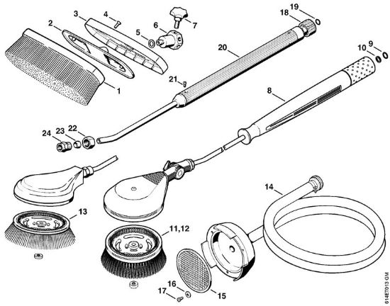Spazzola di lavaggio, tubo di aspirazione Idropulitrice elettrica (RE) RE 500 W della marca STIHL