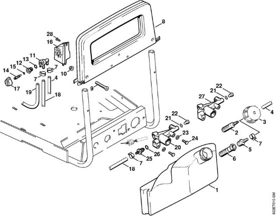 Contenitore, valvola dosatrice Idropulitrice elettrica (RE) RE 520 W della marca STIHL