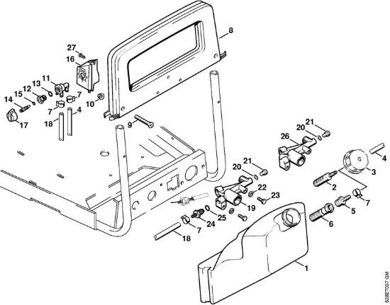 Contenitore, valvola dosatrice Idropulitrice elettrica (RE) RE 530 W della marca STIHL