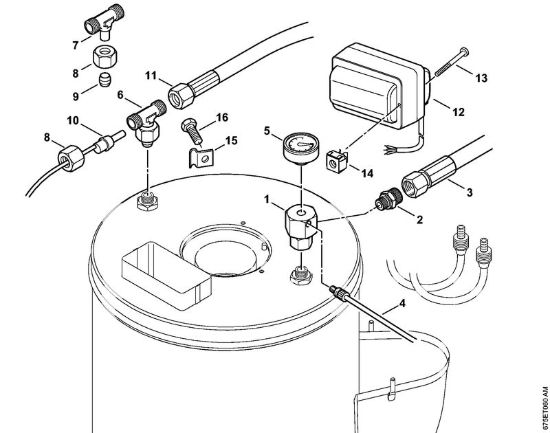 Scambiatore di calore, trasformatore di accensione Idropulitrice elettrica (RE) RE 581 PLUS della marca STIHL