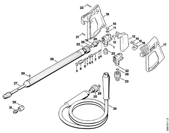 Pistola, tubo nebulizzatore Idropulitrice elettrica (RE) RE 600 W della marca STIHL