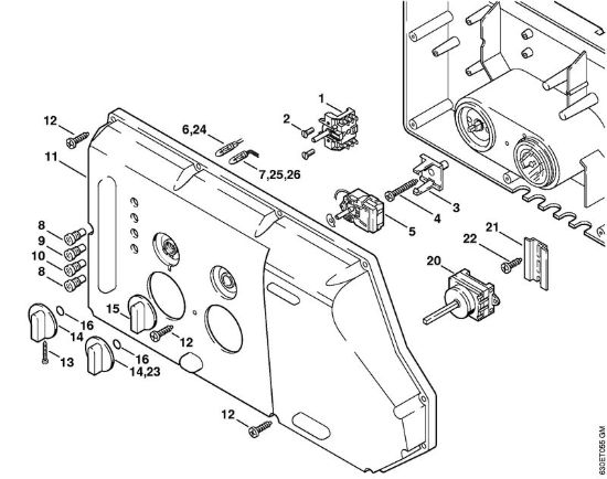 Quadro di controllo Idropulitrice elettrica (RE) RE 640 W della marca STIHL