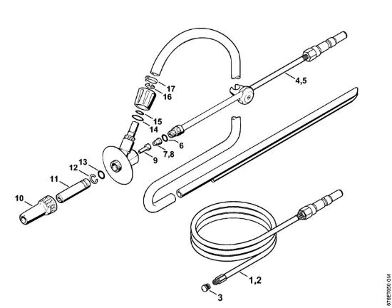 Corredo di pulizia tubo, Dispositivo per getto di sabbia a umido Idropulitrice elettrica (RE) RE 661 PLUS della marca STIHL