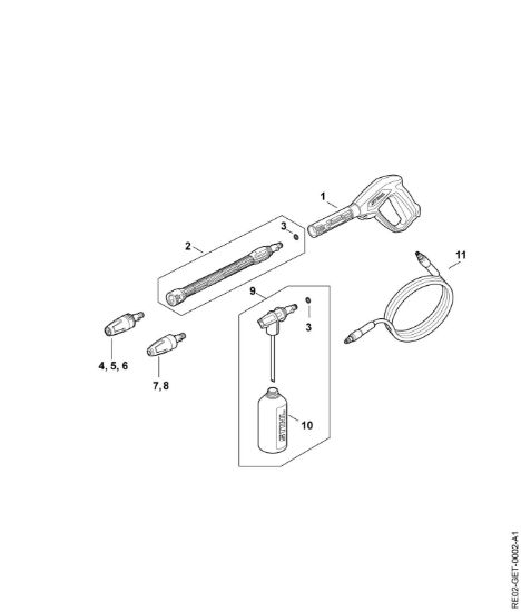 Picture of Pistola, tubo nebulizzatore RE 80.0 X
