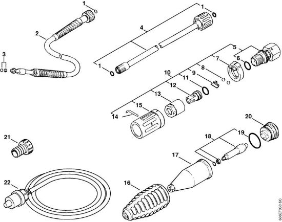 Accessori a richiesta Idropulitrice elettrica (RE) RE 900 KM della marca STIHL