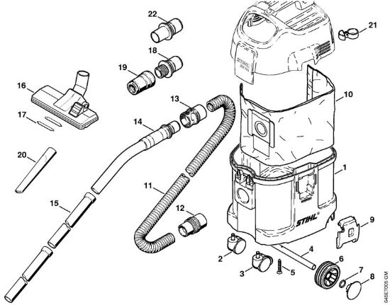 Contenitore, utensili Aspiratori (SE) SE 121 E della marca STIHL