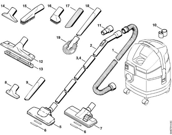 Attrezzi, accessorio a richiesta Aspiratori (SE) SE 60 C della marca STIHL