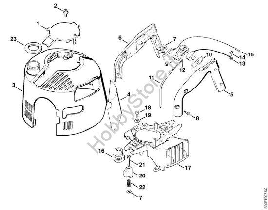 Impugnatura Soffiatori (BG, BR) BG 61 della marca STIHL