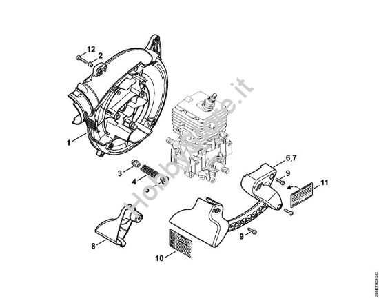 Carter soffiatore interno BG 66 C Soffiatori (BG, BR) BG 66 C-E D della marca STIHL