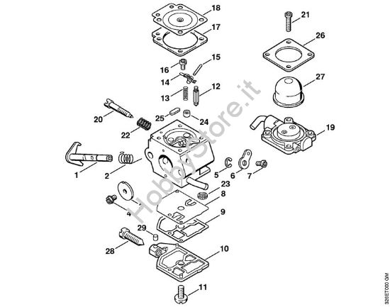 Carburatore C1Q S47 Soffiatori (BG, BR) BG 75 della marca STIHL