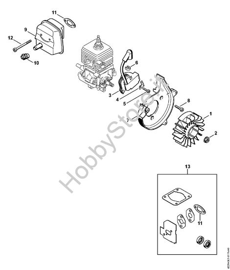Impianto di accesione, silenziatore BG 85 Soffiatori (BG, BR) BG 85 della marca STIHL
