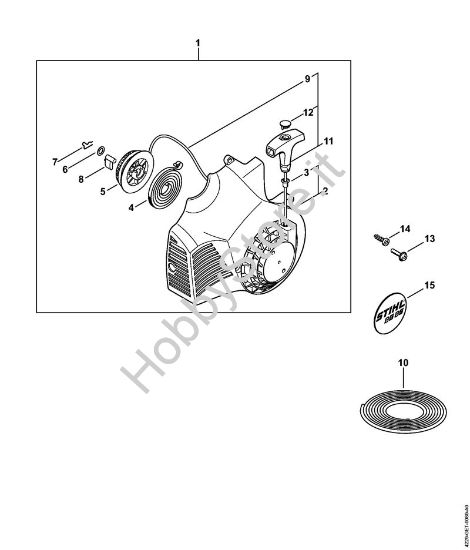 Dispositivo di avviamento Soffiatori (BG, BR) BG 85-DZ della marca STIHL