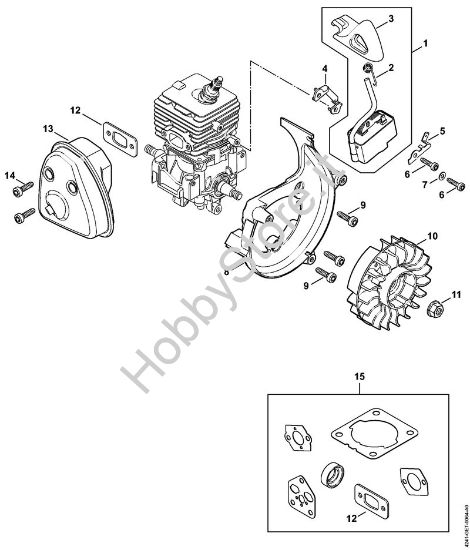 Impianto di accesione, silenziatore BG 86 C-E D, BG 86-D Soffiatori (BG, BR) BG 86 C-E D della marca STIHL
