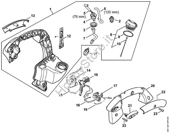 Manico a telaio Soffiatori (BG, BR) BG 86 C-E D della marca STIHL