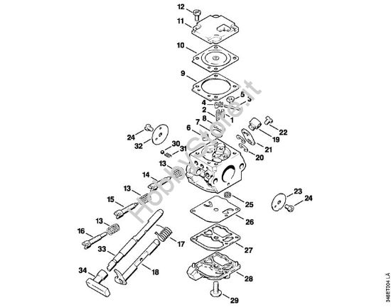 Carburatore C1Q-SK6 Soffiatori (BG, BR) BR 106 della marca STIHL