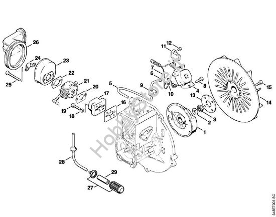 Impianto di accesione Soffiatori (BG, BR) BR 106 della marca STIHL