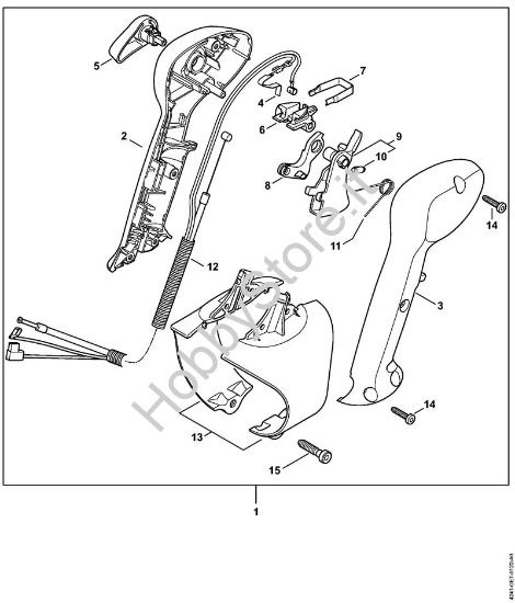 Impugnatura di comando Soffiatori (BG, BR) BR 200 della marca STIHL