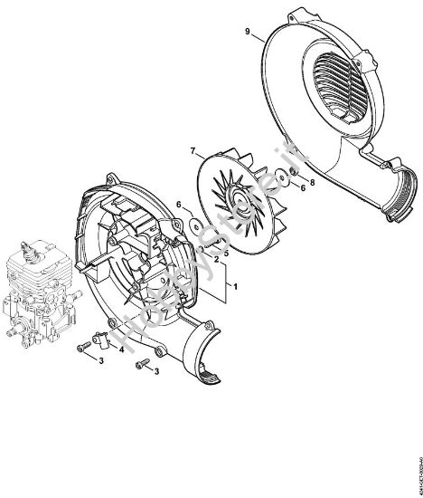 Carter soffiatore, ventola Soffiatori (BG, BR) BR 200-D della marca STIHL